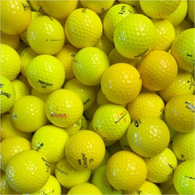 gule blandede golfbolde