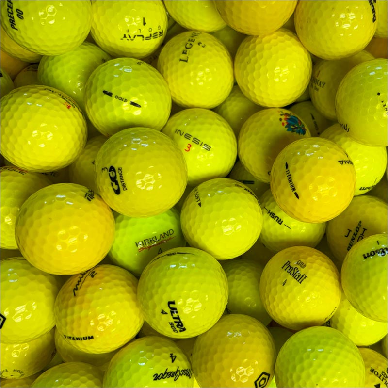 Gule golfbolde Mix
