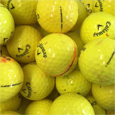 Brugte Chrome Soft golfbolde i gule farver