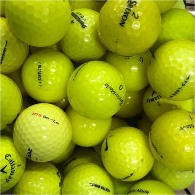 Premium golfbolde i gule farver