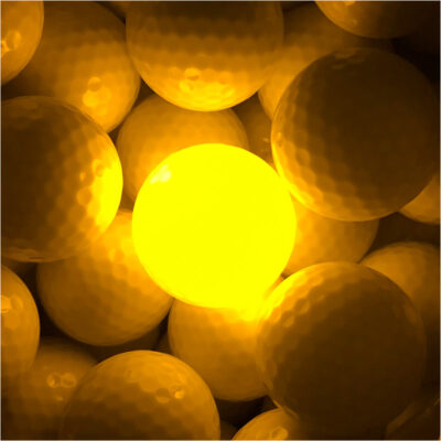 Gule LED lys golfbolde