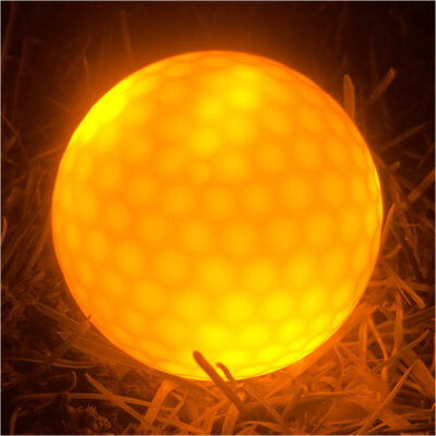 LED golfbold med gul lys